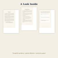 Collage of three Life After Treatment guide pages featuring recovery guidance, reflection exercises and guided journaling space